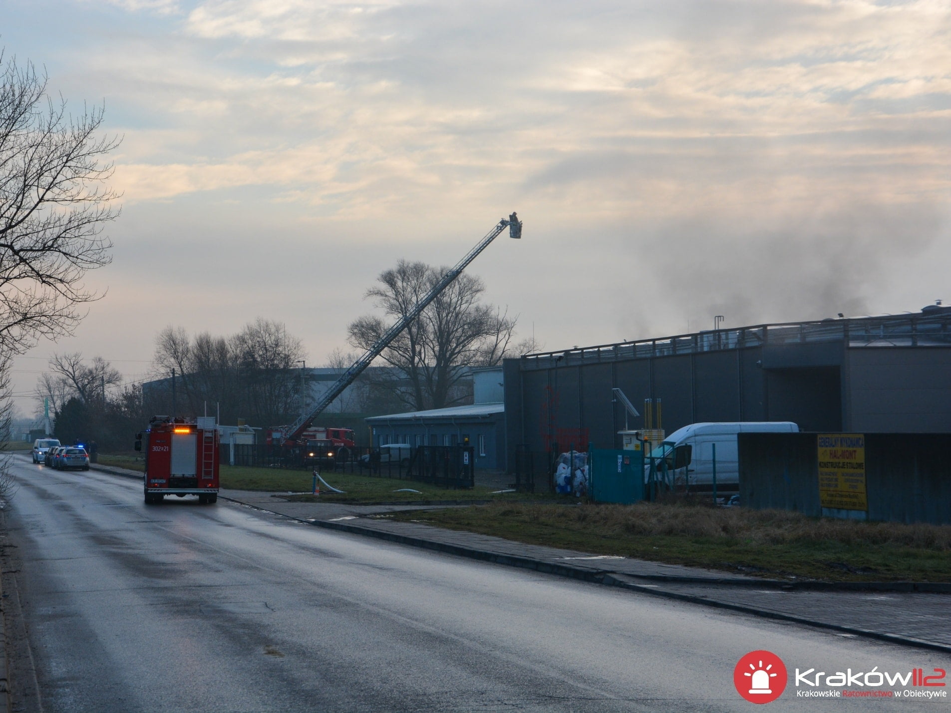 Pożar w drukarni fot. Kraków112 - Krakowskie Ratownictwo w Obiektywie