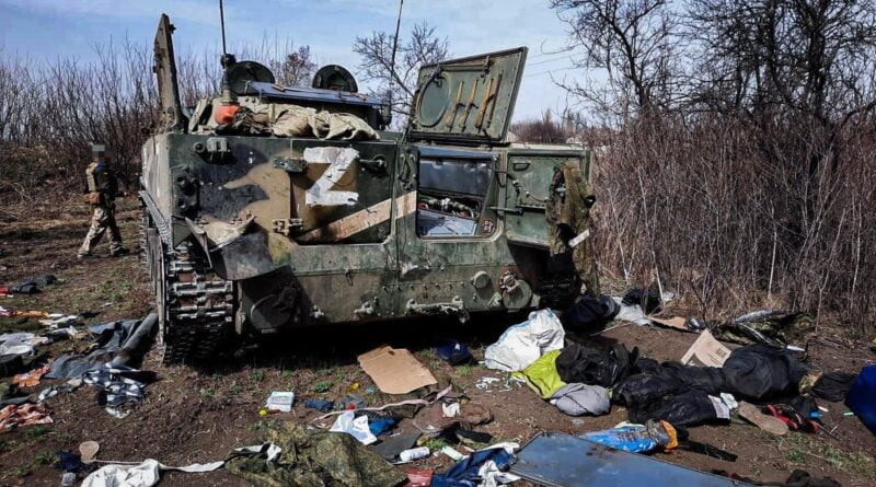 zniszczony wóz bojowy jednostki czeczeńskiej fot. Dowództwo Sił Operacji Specjalnych Sił Zbrojnych Ukrainy