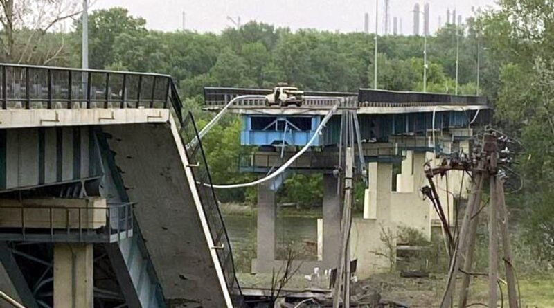 most między Siewierodonieckiem i Łysyczańskiem fot. Siły Zbrojne Ukrainy