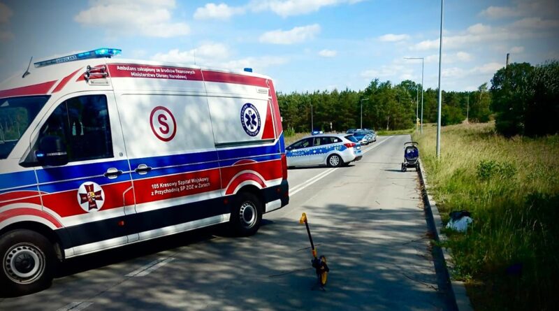 wypadek w Żaganiu fot. policja Zagań