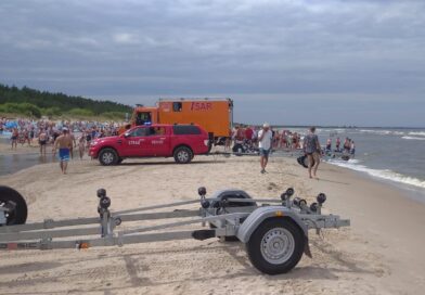 akcja ratunkowa, Stegna, plaża, zdjęcie ilustracyjne fot. KP PSP Nowy Dwór Gdański