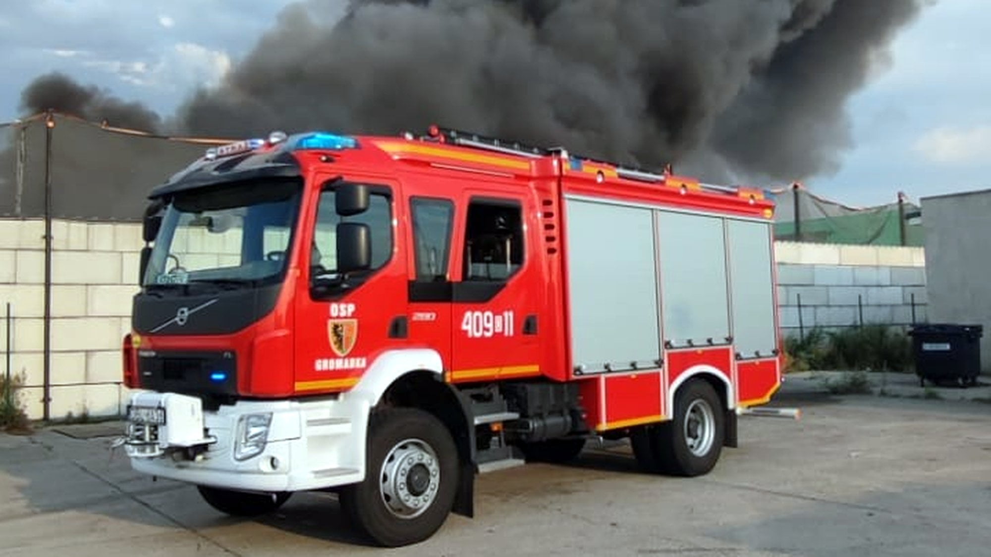 pożar, Osła fot. OSP Gromadka