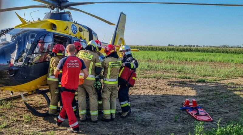 wypadek, Krotoszyn fot. OSP Koźmin Wielkopolski